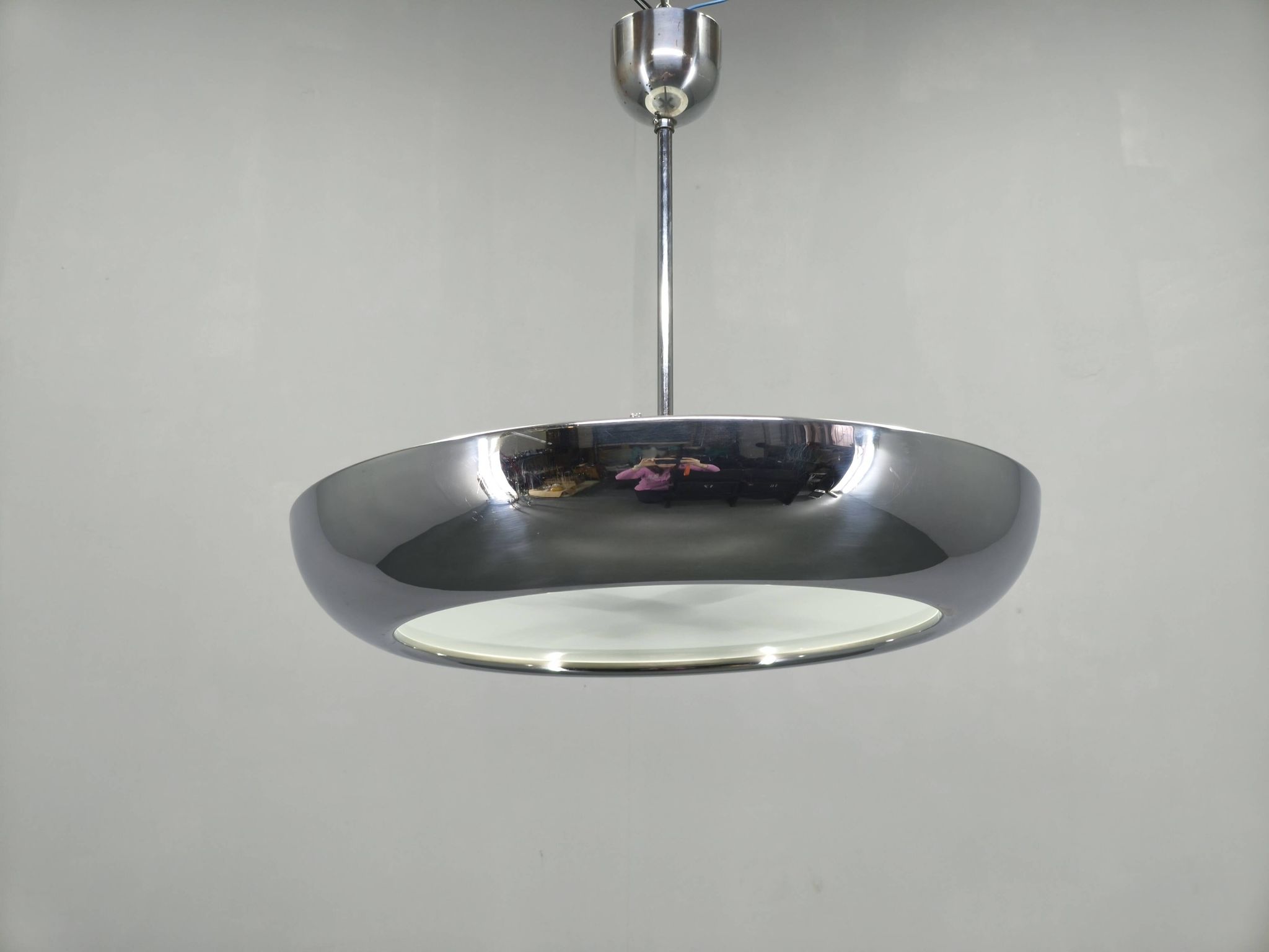 Bauhaus UFO Pendant Lamp by Josef Hurka for Napako, 1930s