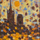Effet de soleil sur la Cathédrale de Rouen Jean Pierre Dubord 1973
