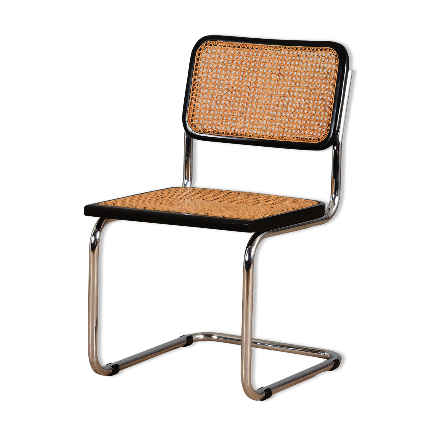 Black cesca chair by Marcel Breuer