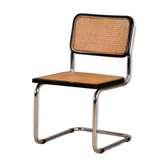 Black cesca chair by Marcel Breuer