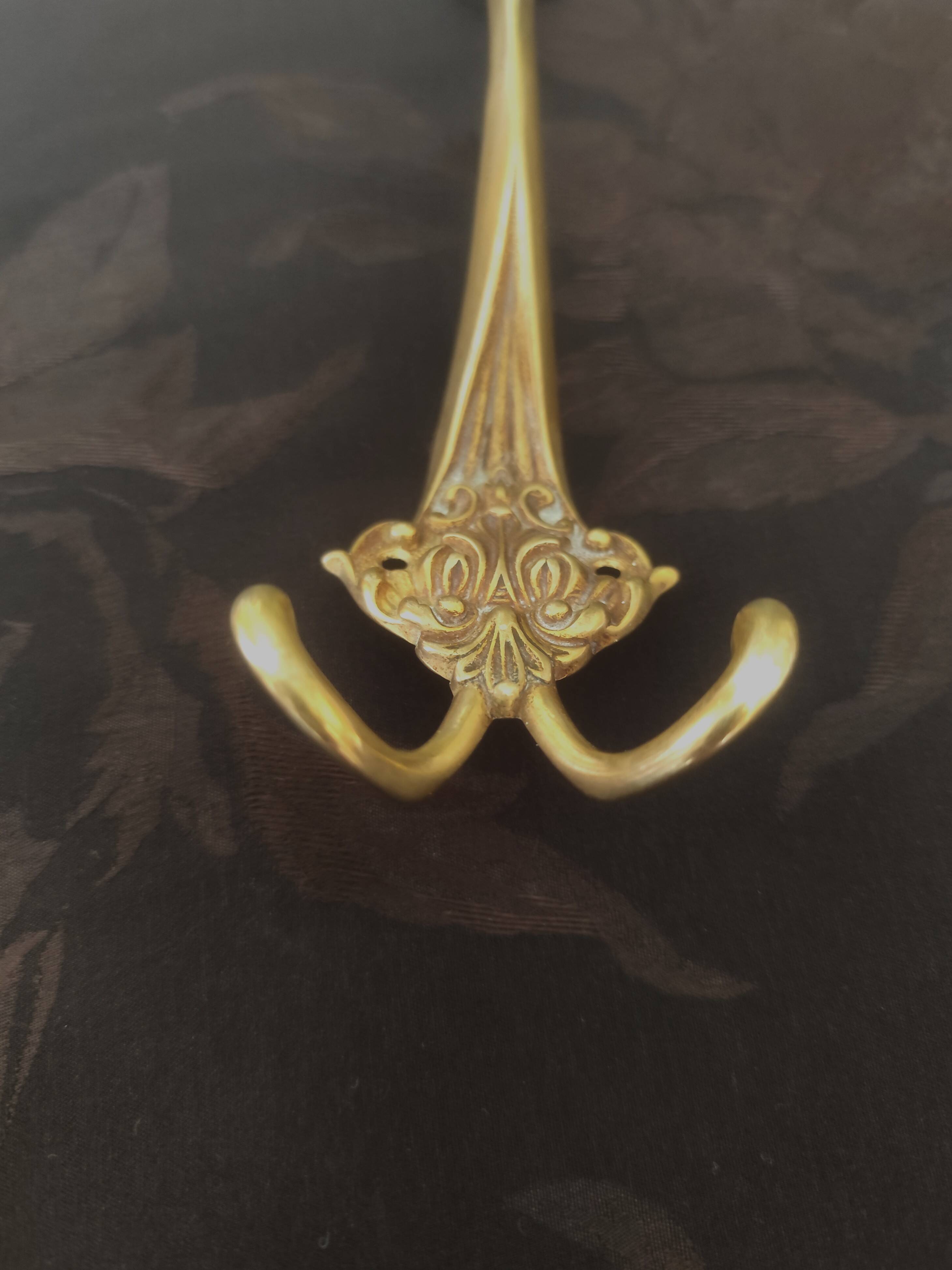 Double bronze hook - coat and hat hooks