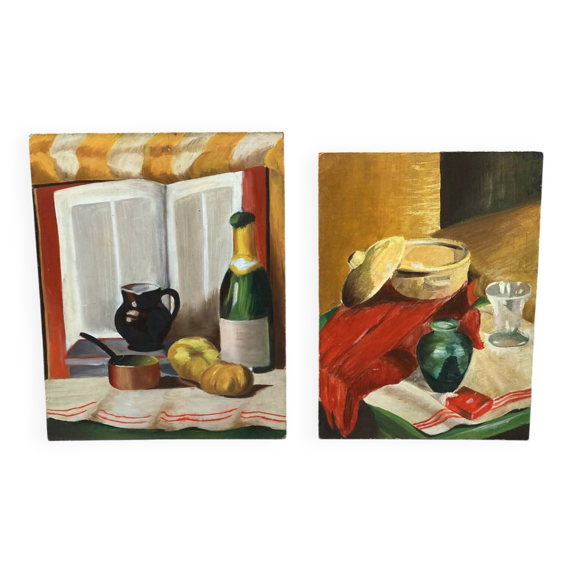 2 still lifes "Old-fashioned kitchen"