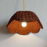 Pair of wicker flower hanging baskets