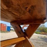 Large old solid oak monastery table