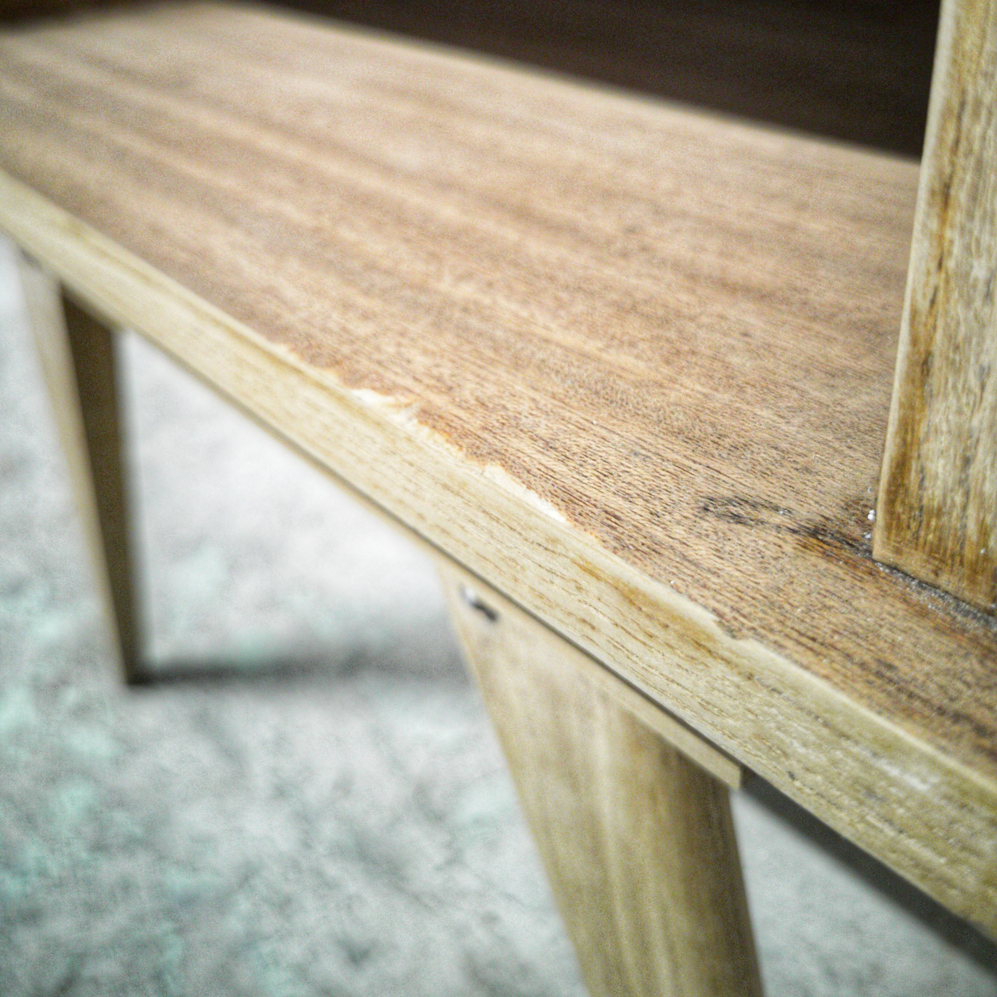 Vintage bedside table with compass legs