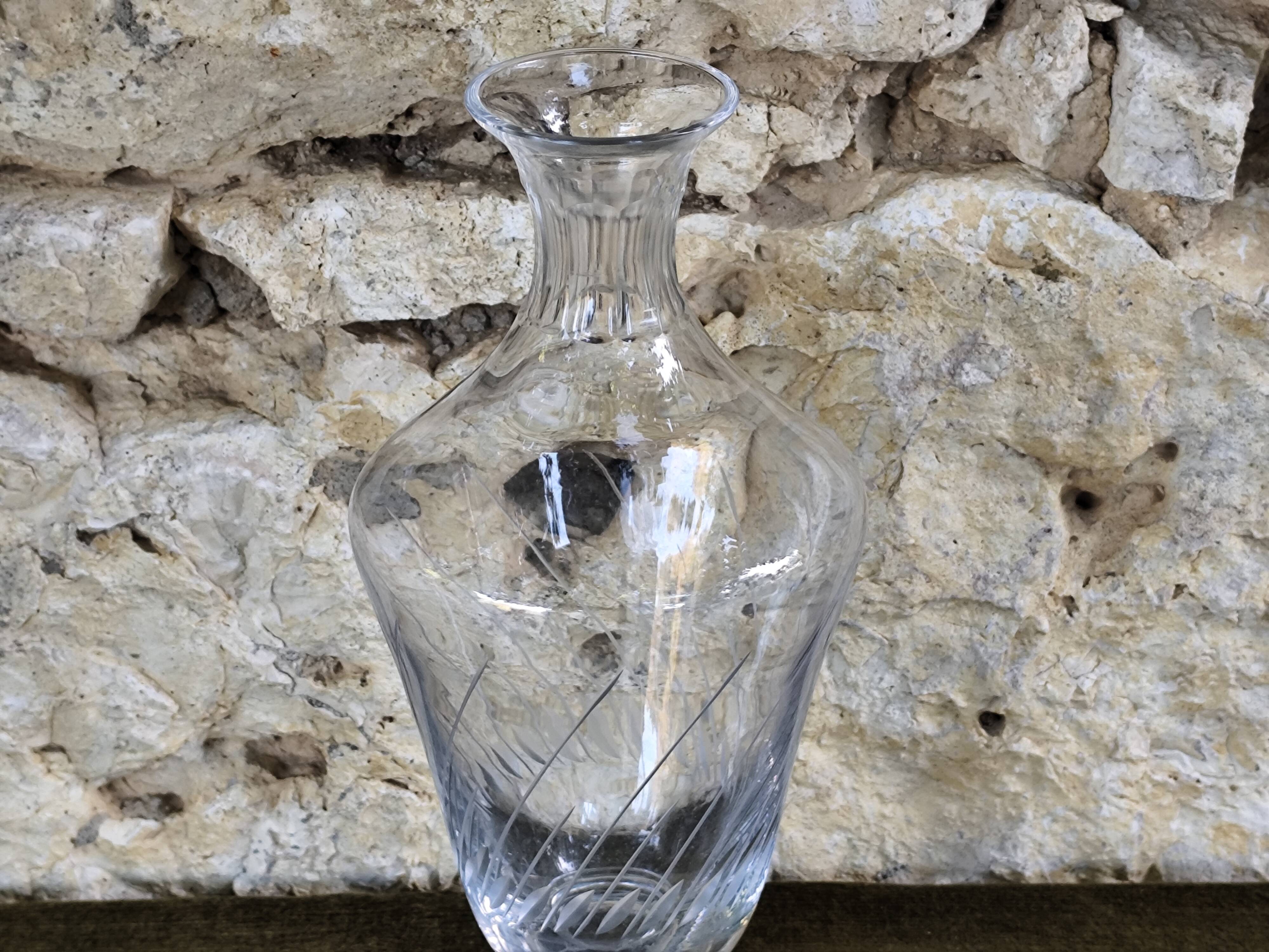 Carafe à eau ou vin en verre vintage