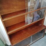 Showcase bookcase year 1960 in solid wood