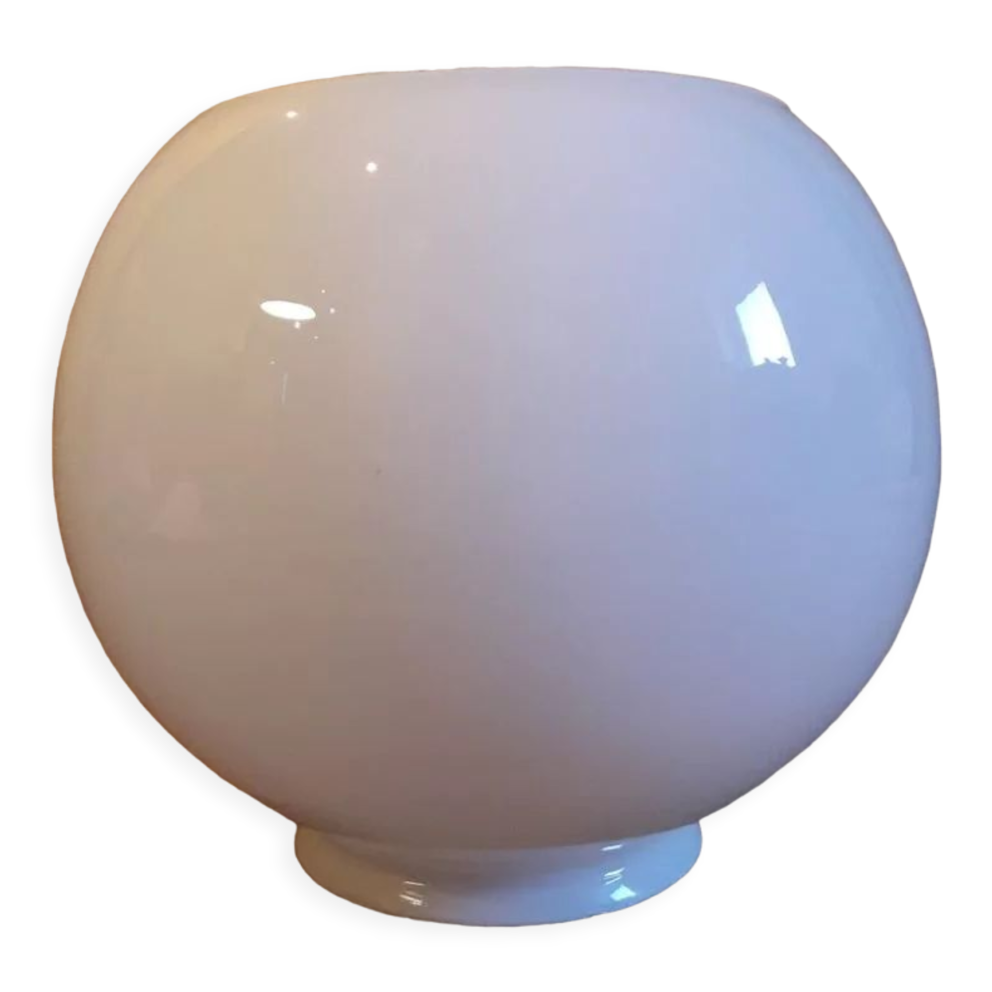 Open globe 20cm in old white glass for suspension lamp