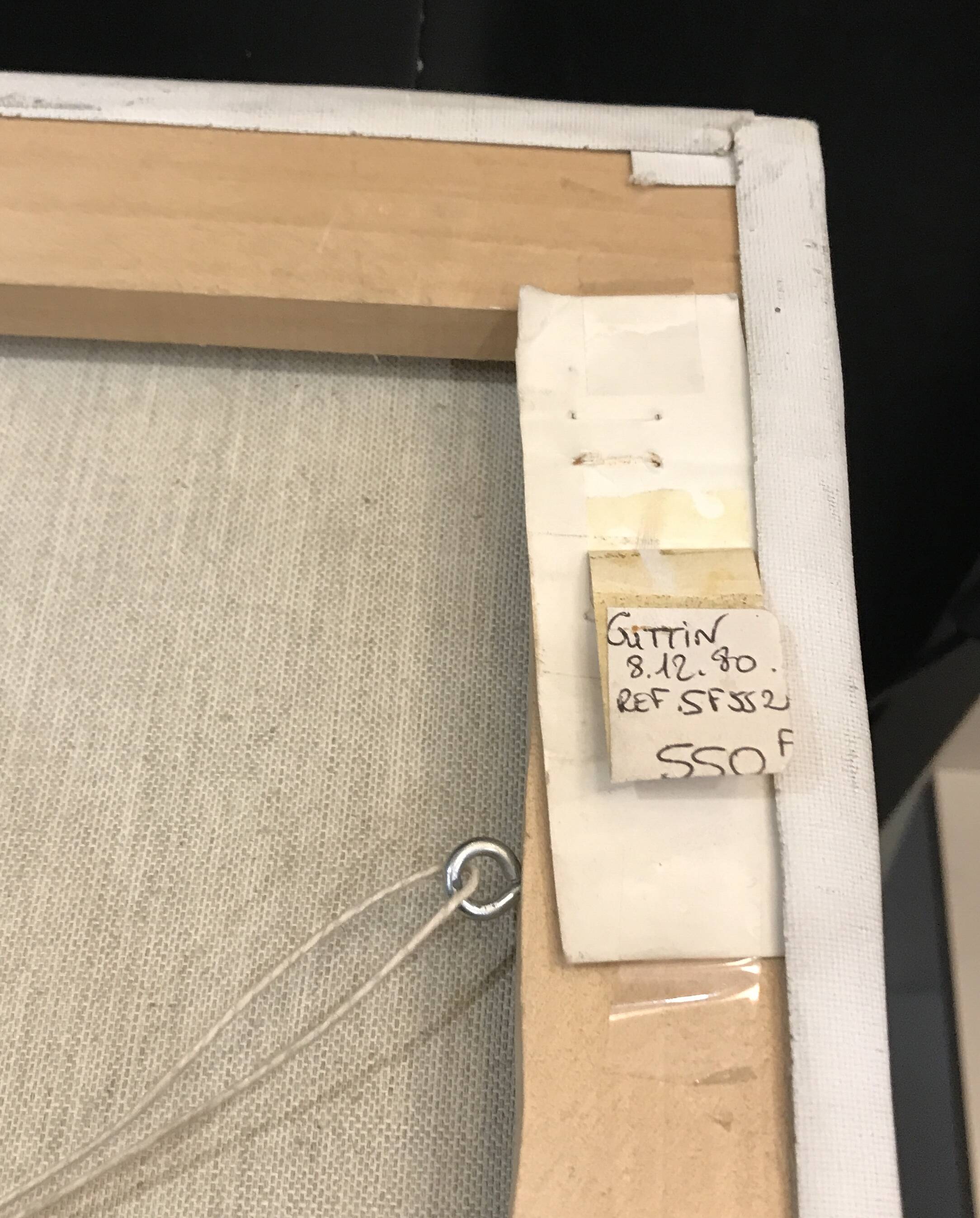 Painting on old frame Country Landscape