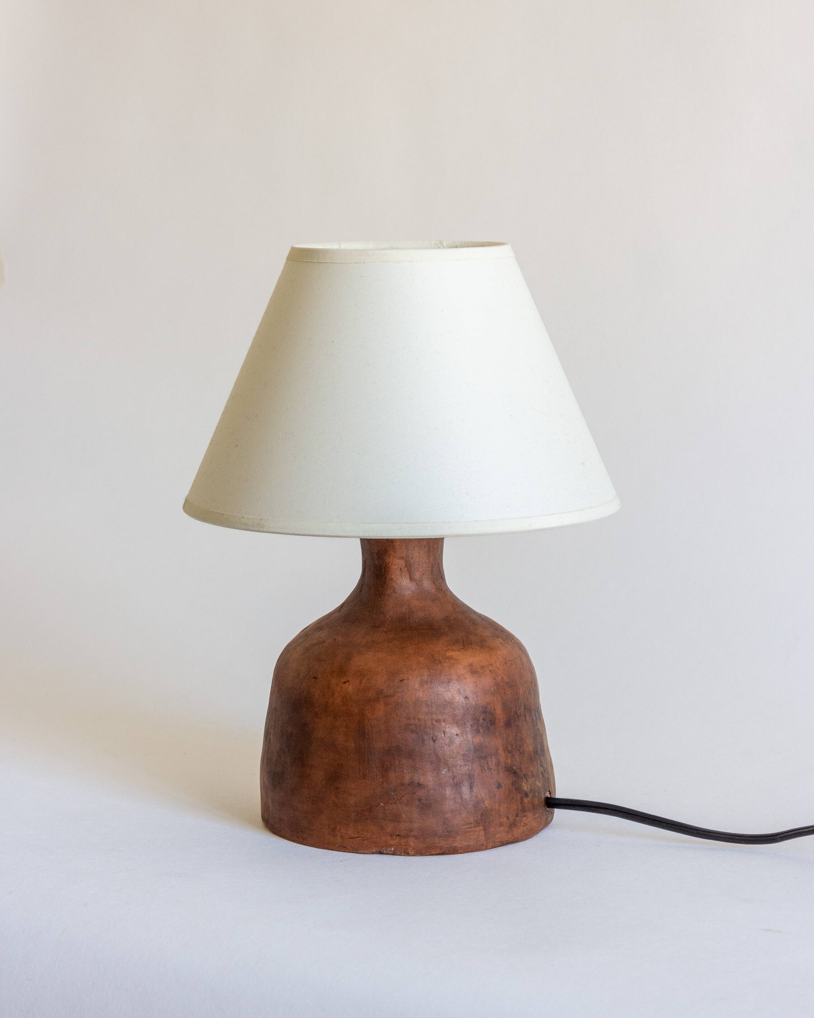 Terracotta lamp base, 50s/60s