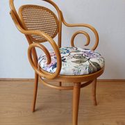 Wooden chair and stool, 1950 .