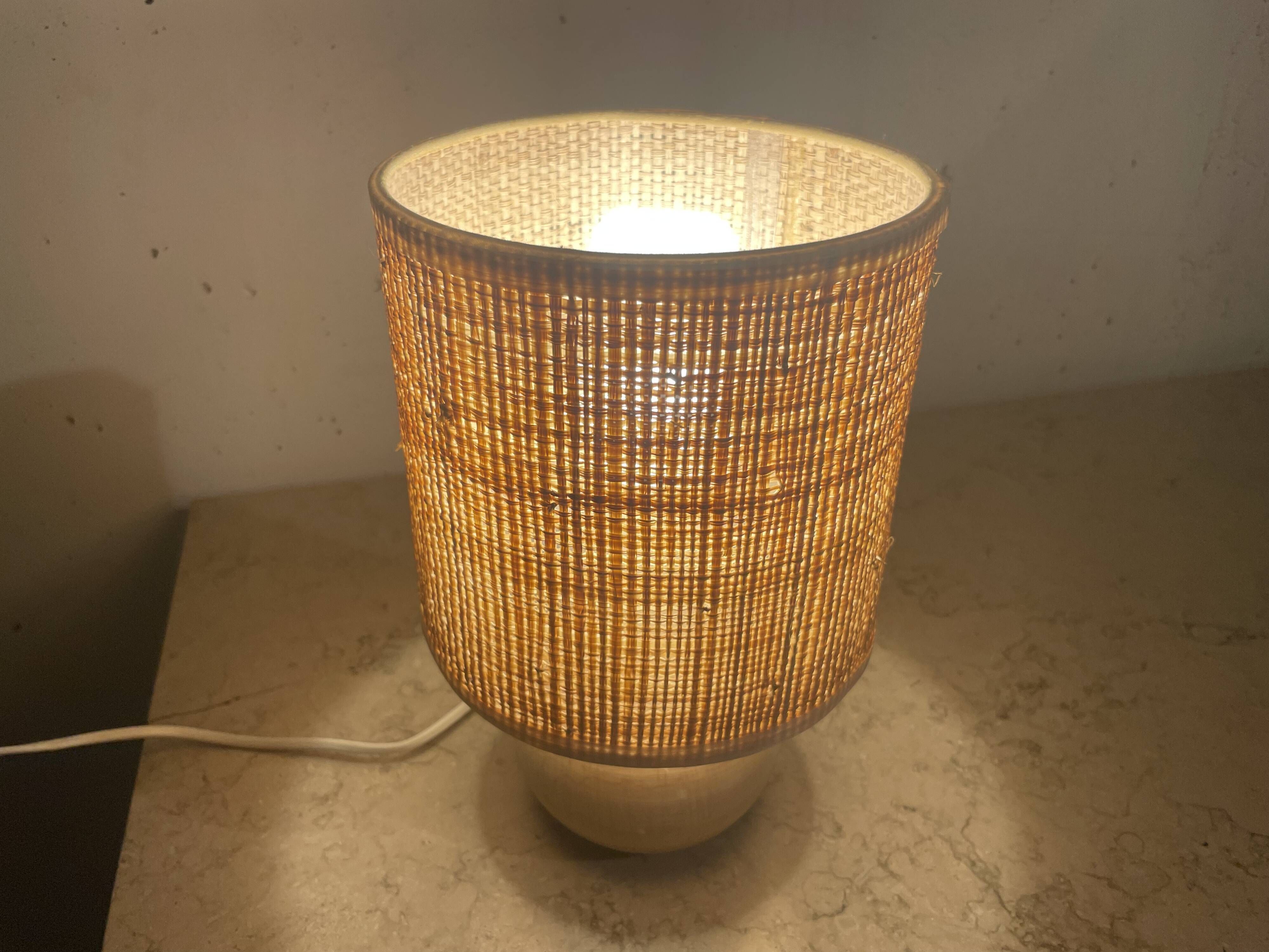 Wooden ball lamp