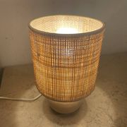 Lampe boule en bois