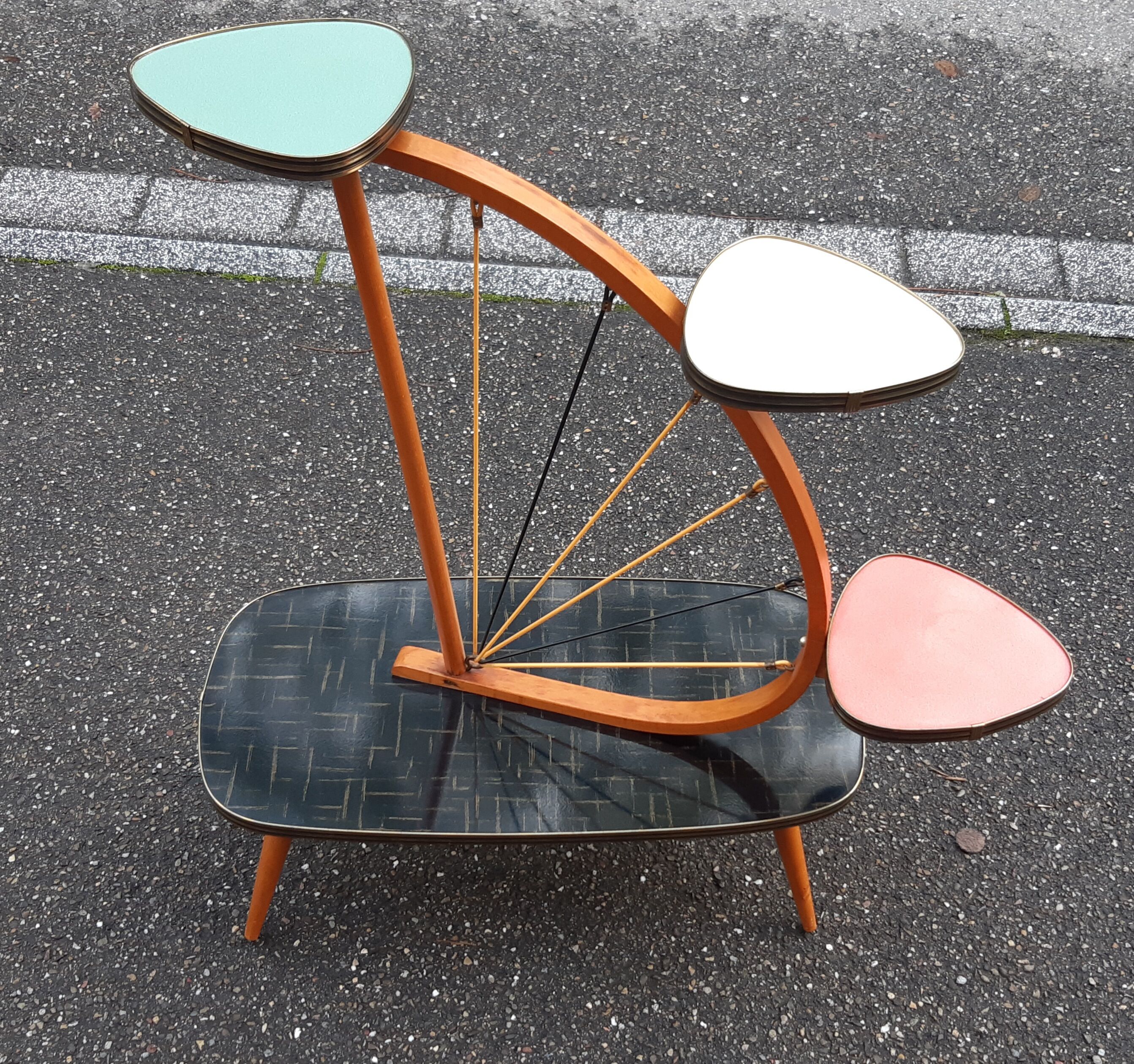 Stand plant holder formica vintage