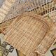 Fauteuil osier rotin 1960 vintage