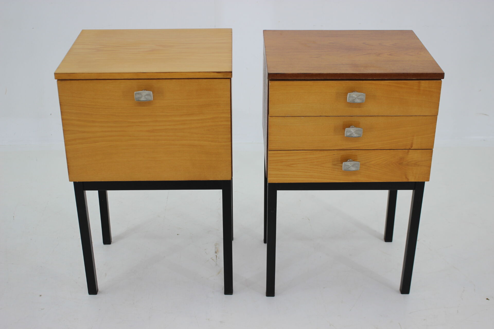 1970s Pair of  Bedside Tables by UP Zavody, Czechoslovakia