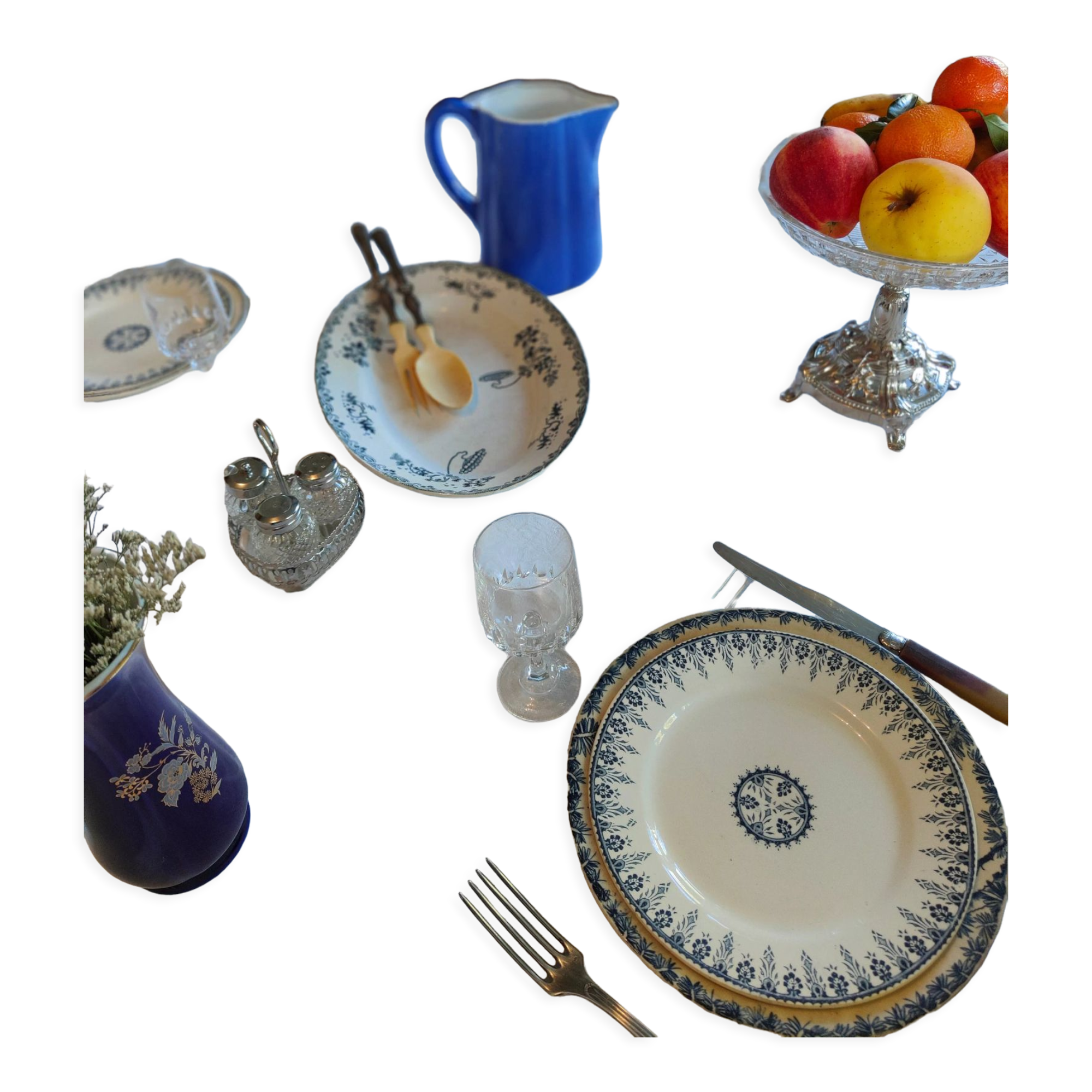 Digoin & Sarreguemines dessert plate model Algiers