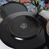 6 assiettes plates Arcoroc noires