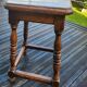 Antique solid oak stool: vintage