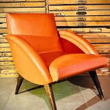 Caramel armchair from the 70s