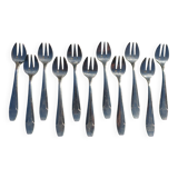 11 APOLLO Art Deco silver plated oyster forks
