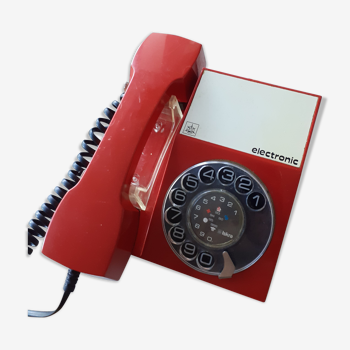 Telephone rouge Iskra electronic 1965