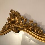 Louis XV-style mirror with its pediment shell - 190x100cm