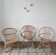 Trio de fauteuils rotin vintage