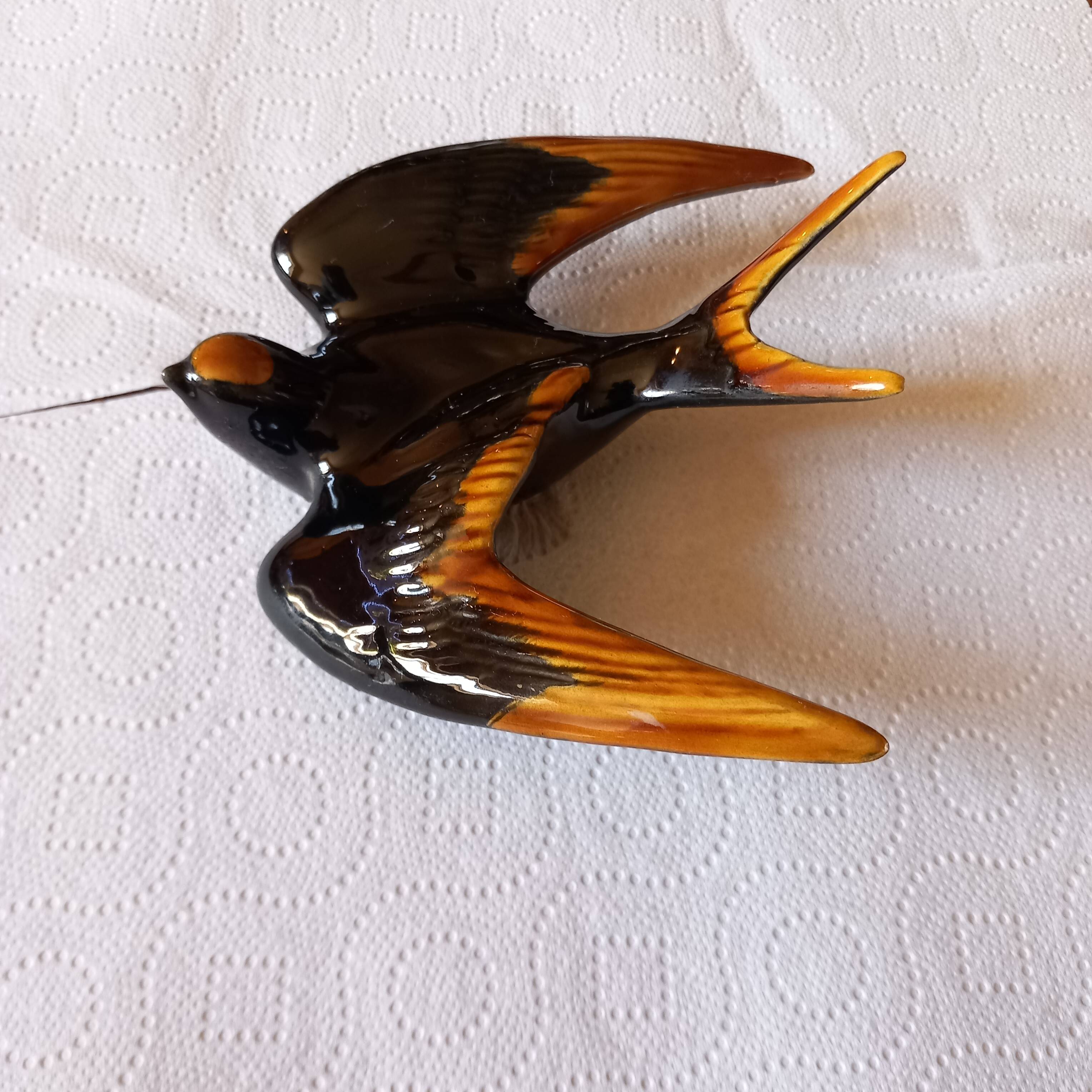 Vintage ceramic swallow wall decoration