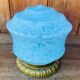 Antique Art Deco blue Clichy glass ceiling light