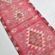 Tapis de couloir Oushak rose et rouge 88x306 cm SK 22815