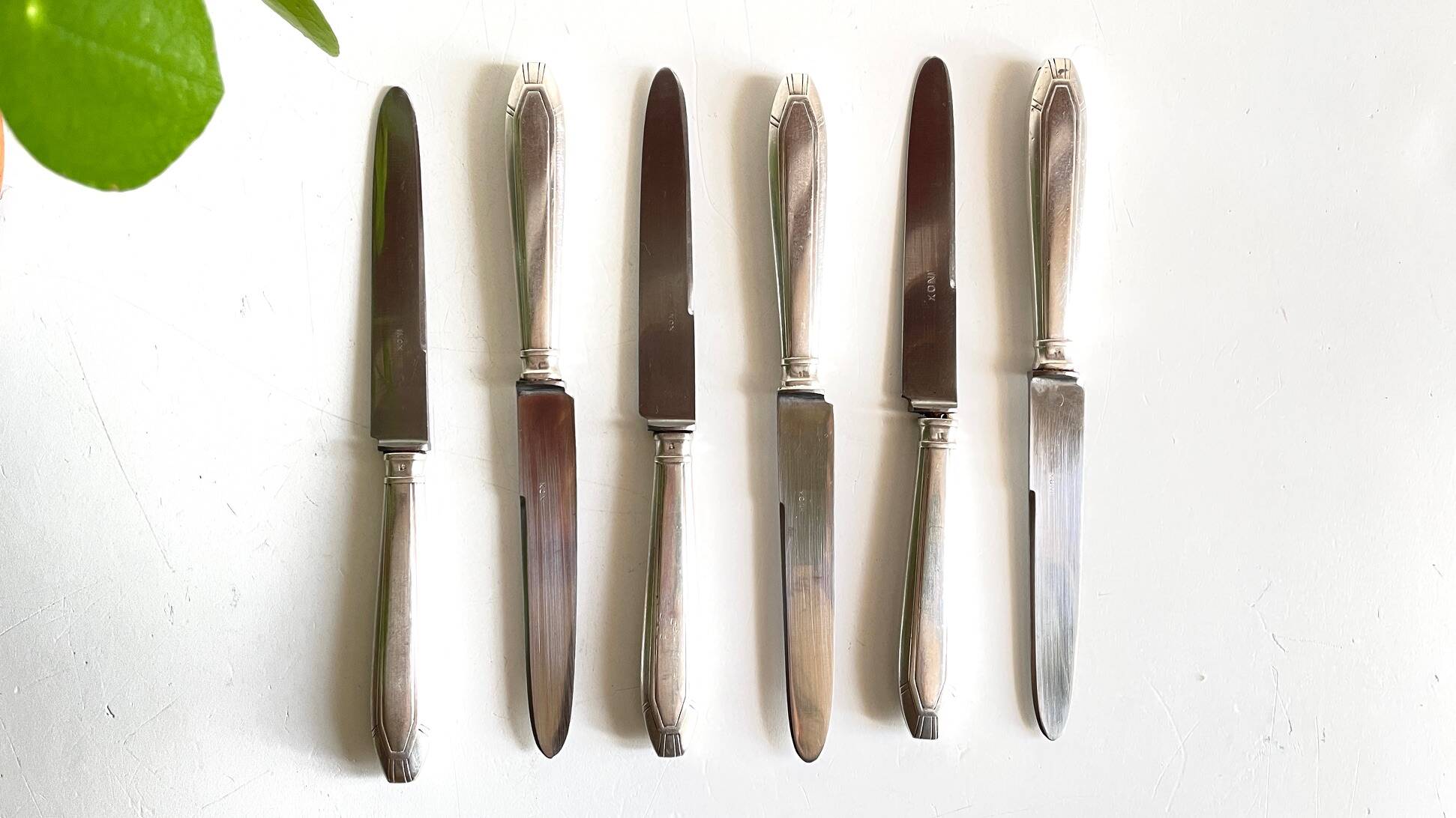6 Art Deco Dessert Knives