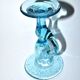 Vintage bubbled glass candle holder from biot - blue blown glass chandelier 1960