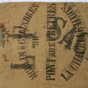 Canvas bag of former jute mill of the bridge to the 1902 priests