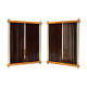 Leonardo Mosso 2 palisander and brass table lamps, Italy 1970s