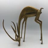 Gazelle ou antilope d’afrique, en laiton massif