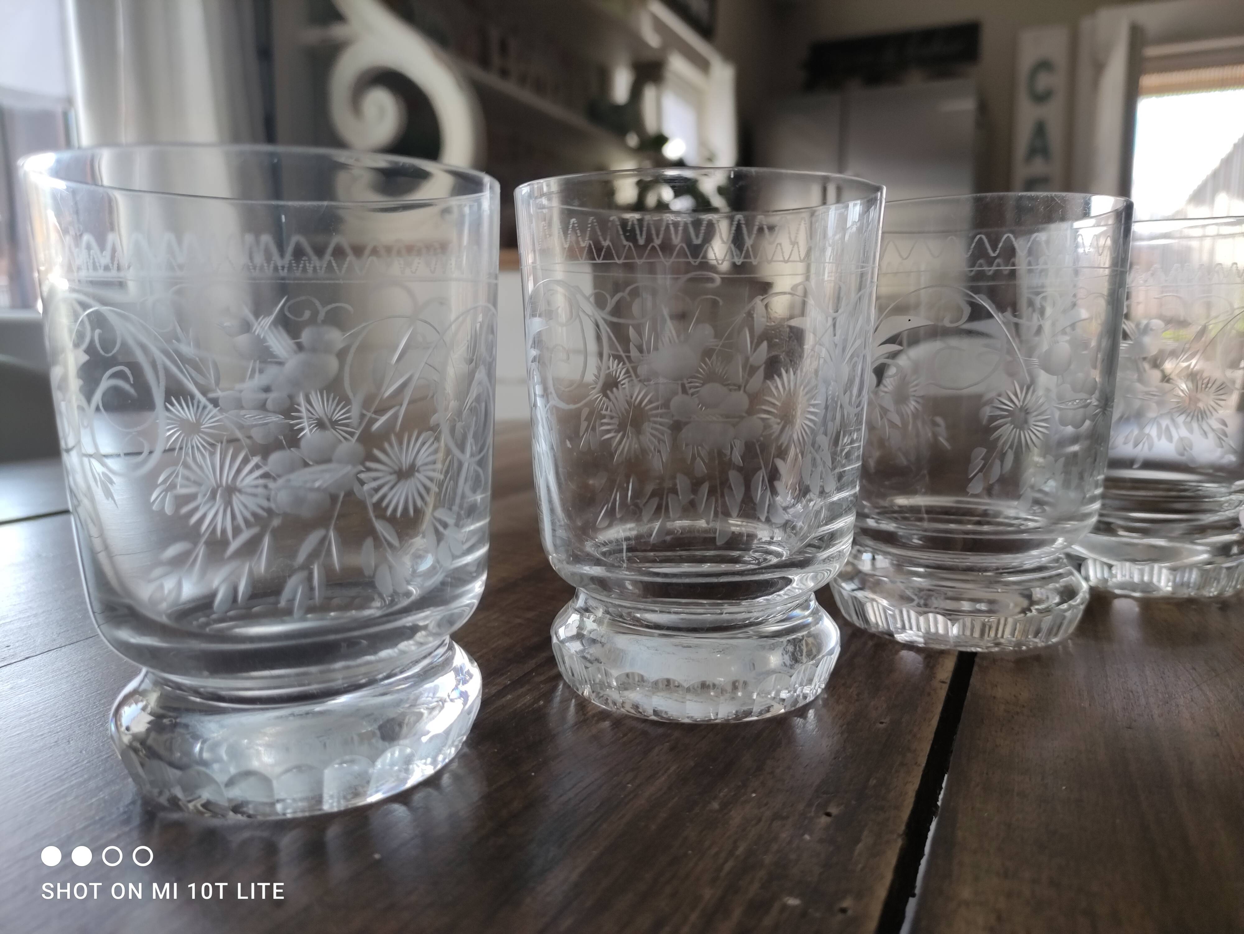 Lot de 4 verres à eau en cristal modèle Concord de la Cristallerie Theresienthal