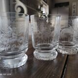 Set of 4 crystal water glasses, Concord model, from Cristallerie Theresienthal