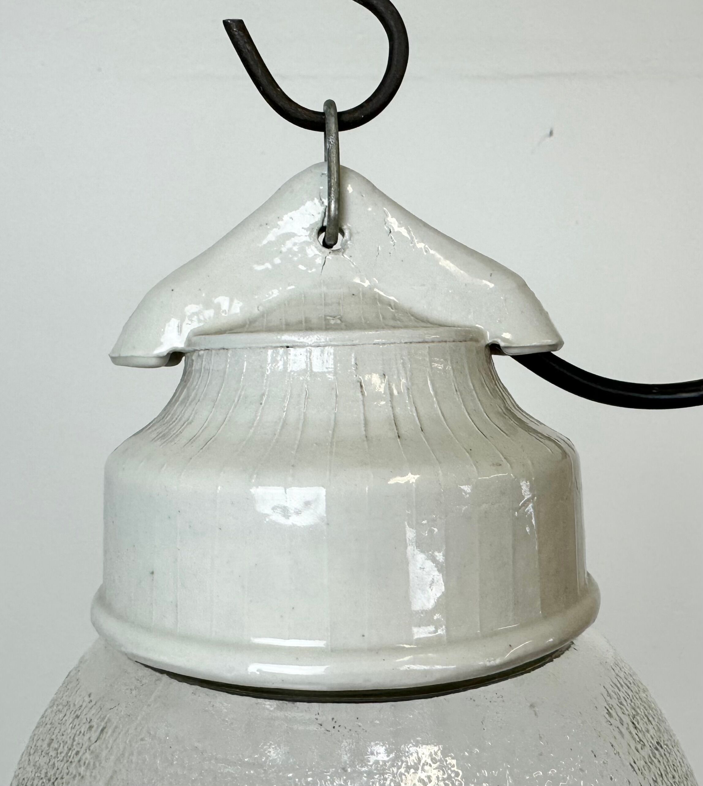Vintage porcelain pendant light 1970s