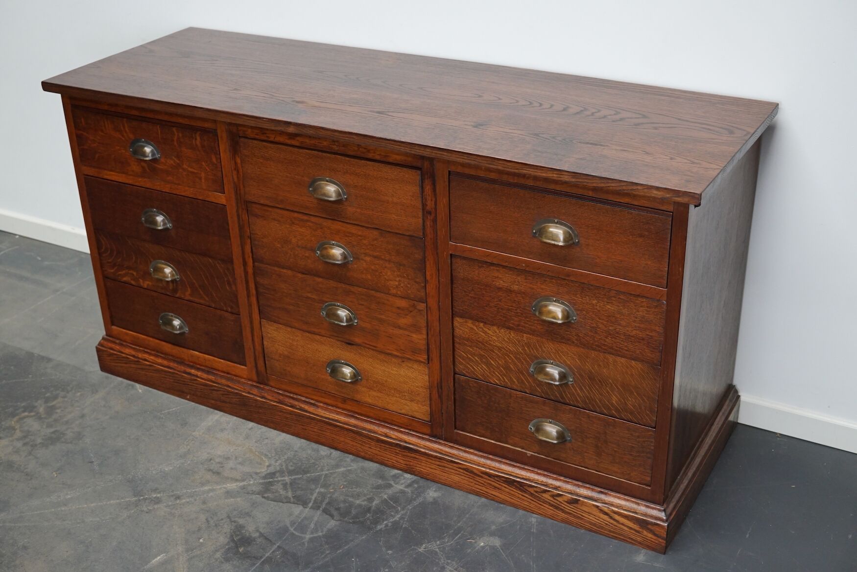 Dutch oak apothecary cabinet, 1930s