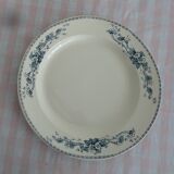Plat rond en faïence motif Bertha