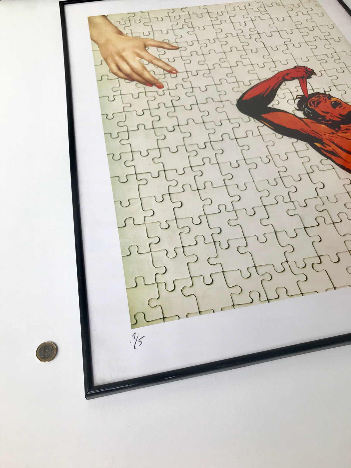 Tirage signé collage Puzzle Tarzan