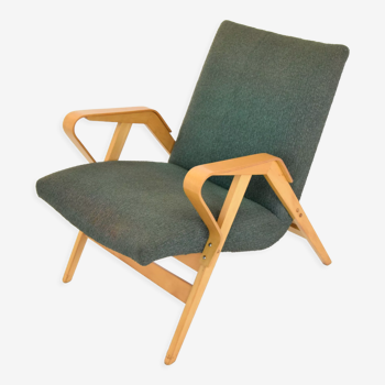 Fauteuil en bois courbé du milieu du siècle par Frantisek Jirak pour Tatra, années 1960