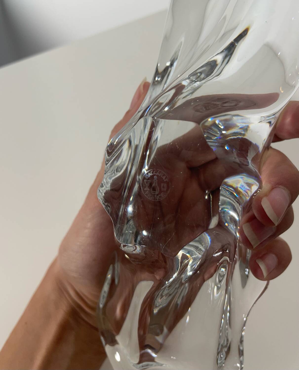 Vide poche cristal de Baccarat en parfait état / 22 cm