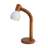 Articulated lamp in pine and opaline
