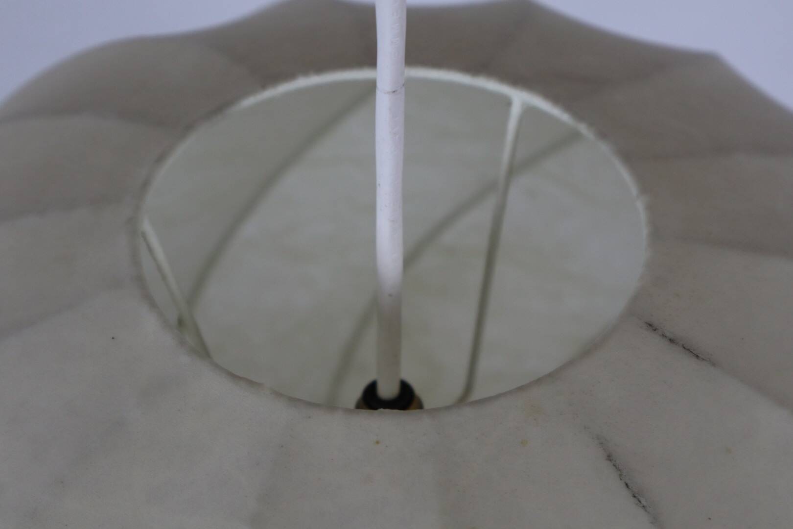 Midcentury cocoon swirl hanging pendant lamp, Germany 1960s