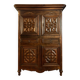 Eighteenth-century four-panel cabinet in solid walnut.