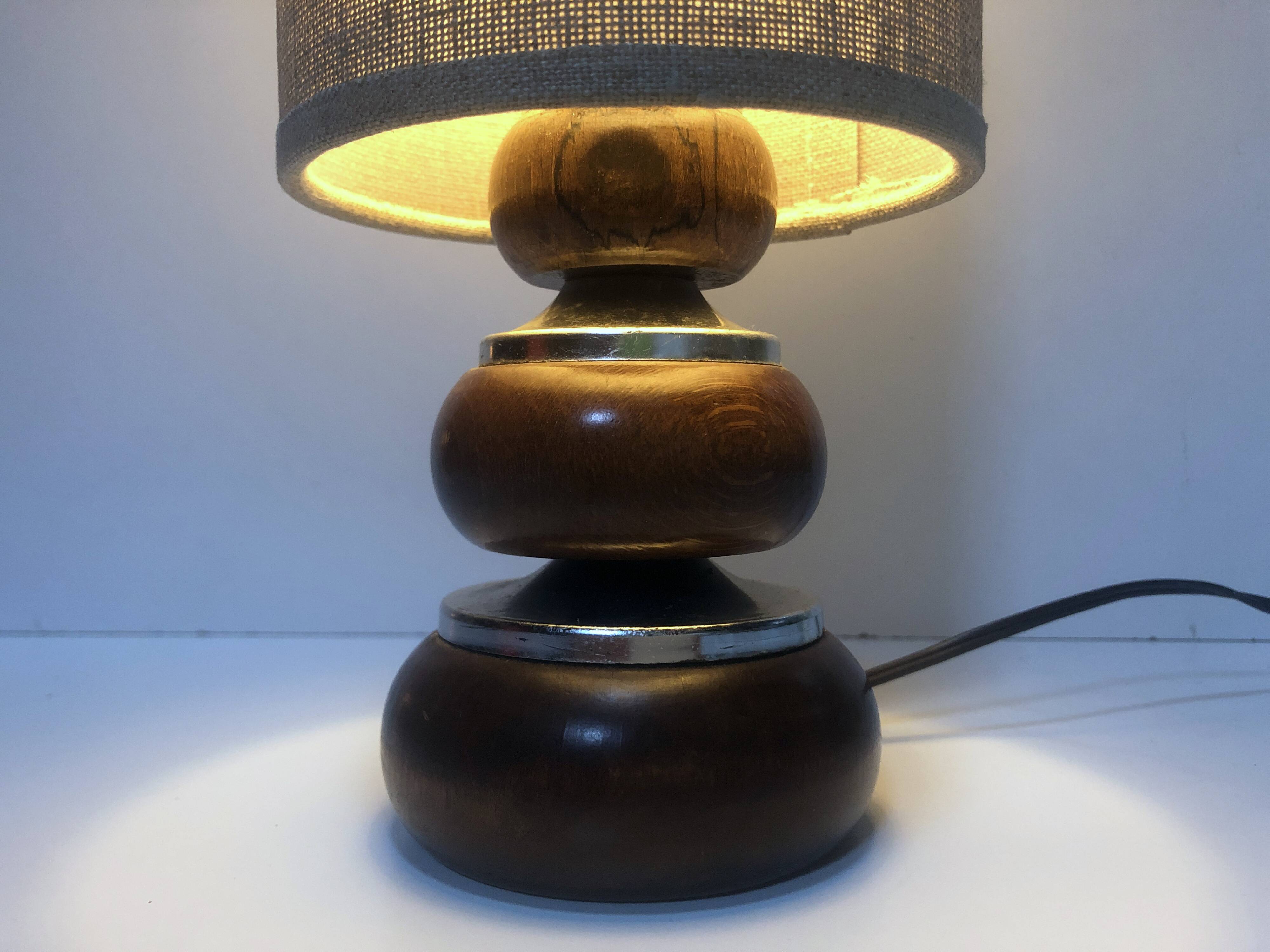 Lampe Vintage • Bois et Métal • 1970