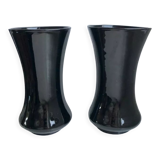 pair of black opaline vases early twentieth century