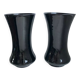 pair of black opaline vases early twentieth century